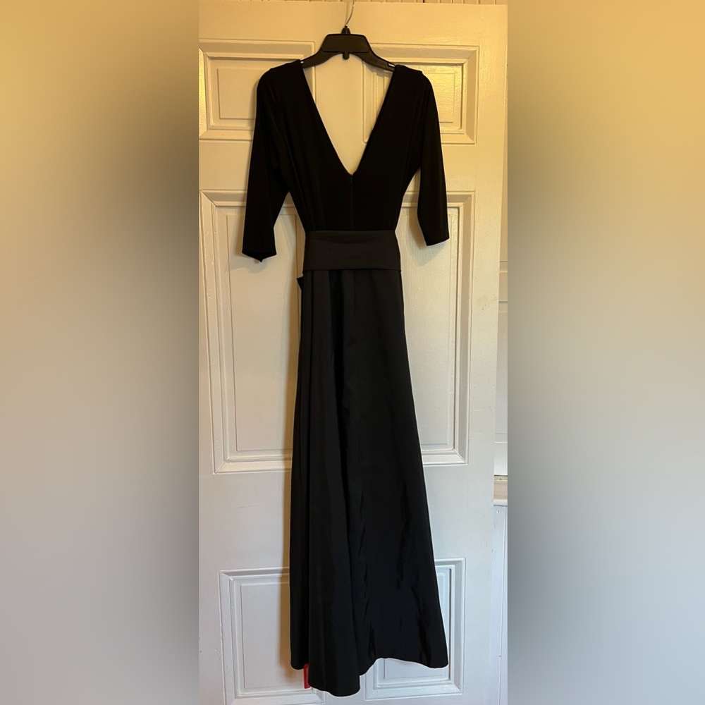 Alfred Sung Jersey & Mikado A-Line Gown - NWT - Picture 3 of 7